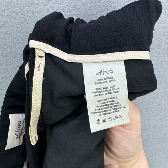 Aritzia Wilfred Crepe Darontal Pull On Pant Cropped Trousers Black Size 2 - Picture 6 of 13